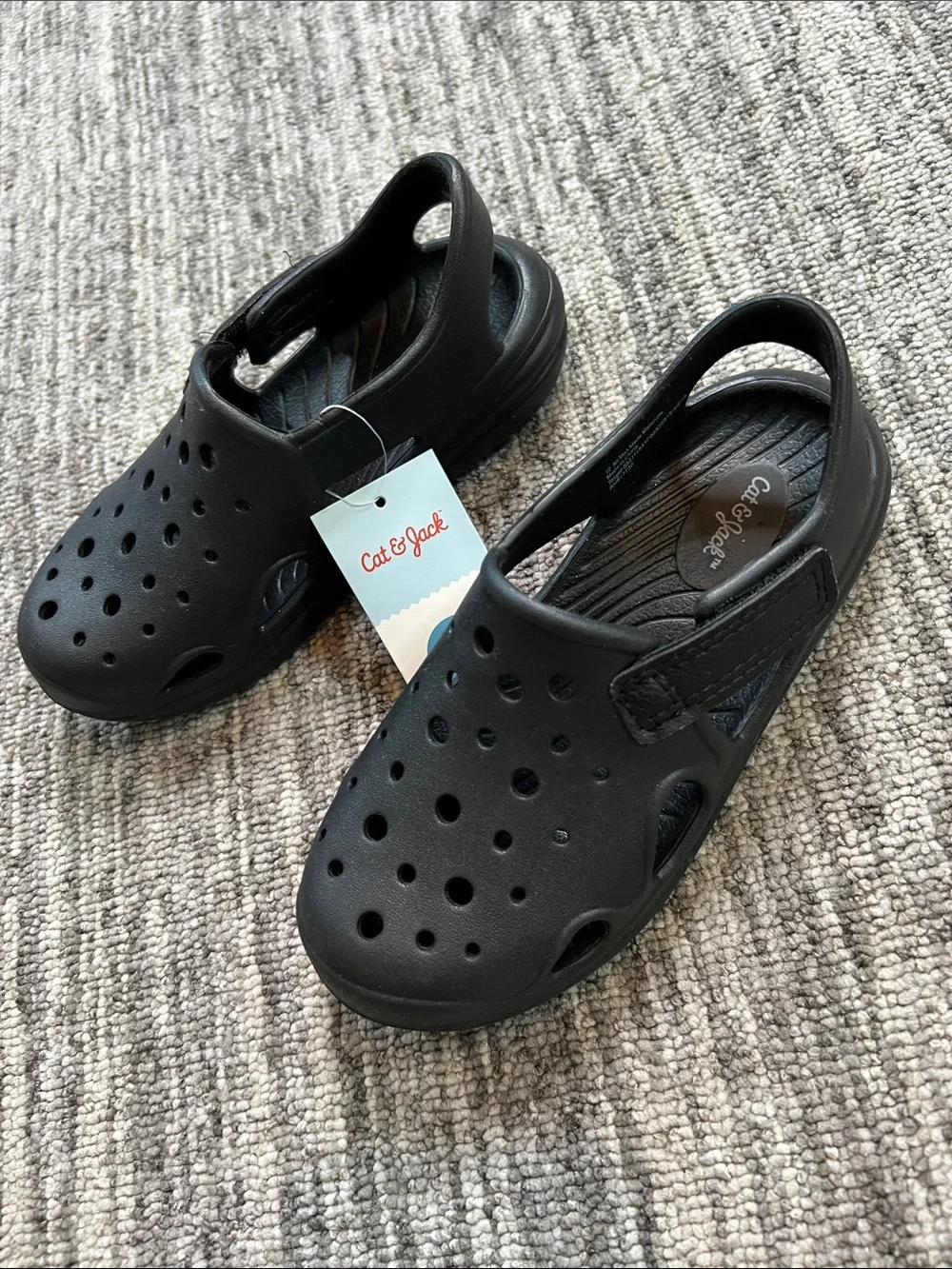 Cat & Jack Black Kids'  Clog Shoes Size 12
